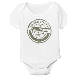 Baby Strampler Pilot "Born to fly"