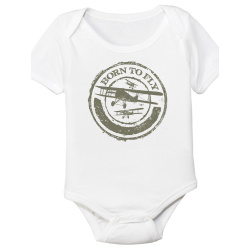 Baby Strampler Pilot "Born to fly" 12 Monate