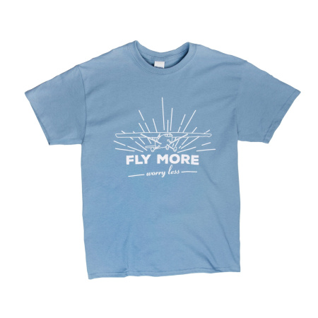 Fly More, Worry Less T-Shirt L