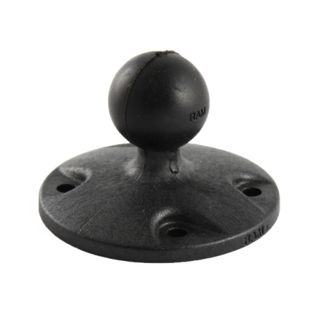 RAM 2.5" Composite Round Base with the AMPs Hole Pattern & 1" Ball