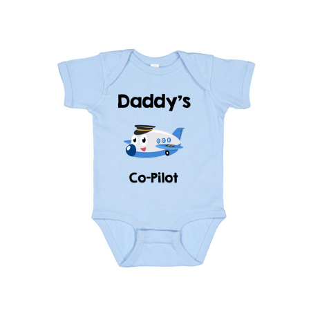 Baby Strampler Papas Co-Pilot(in) 6 Monate Blau