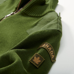 Canada Field Patch Cardigin Olive M