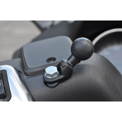 RAM Motorcycle Base with 9mm Hole and 1" Ball