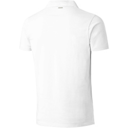 Airbus mens white organic cotton polo shirt M