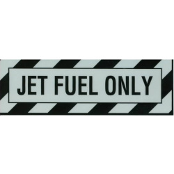 Jet Fuel Only Placard, Sticker