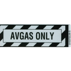 AVGAS Only Plaquette autocollant