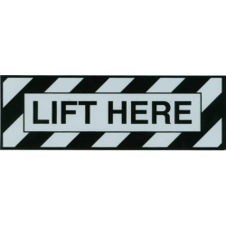 Lift Here Plakette, Aufkleber