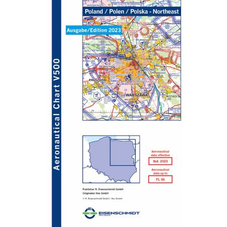 Polen Nordost Visual 500 Karte VFR 2023