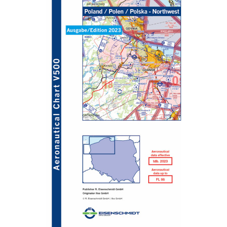 Polen Nordwest Visual 500 Karte VFR 2023