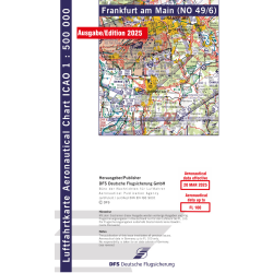 Allemagne Frankfurt Carte VFR OACI vol à moteur