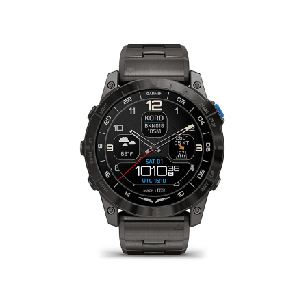 Montre connect e aviateur Garmin D2 Mach 1 Pro avec bracelet en titane