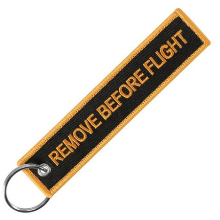 Porte-clés Remove before flight bronze