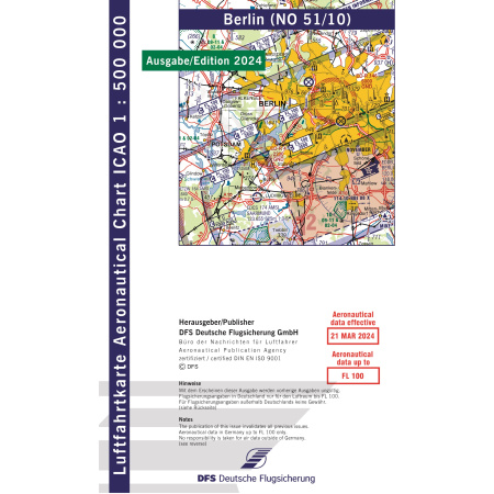 Allemagne Berlin Carte VFR OACI vol à moteur 2024