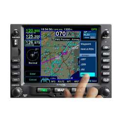 The Avidyne IFD540 FMS/GPS/NAV/COM is the bigger version of the well known IFD440 featuring a 5.7" display for even better orientation. When using the IFD540 together with the IFD440, then in some flight phases you can use the IFD440 as a keybord for entr