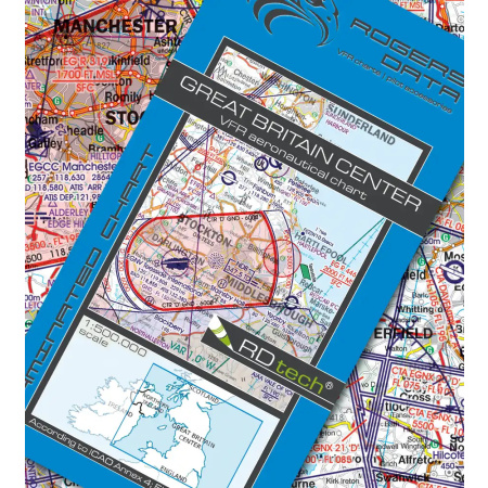 England Zentrum VFR Karte Rogers Data 2024