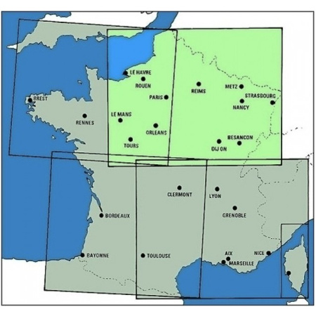 Frankreich Nord-Ost ICAO Karte VFR 2024