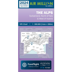 Carte VFR AIRMILLION Zoom 500 Alpes 2024