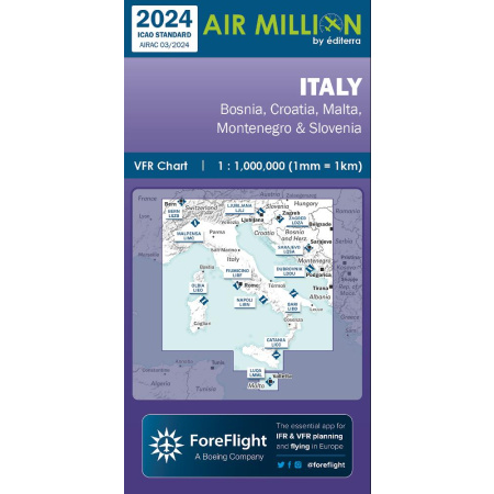 Alpen und Italien Air Million Karte VFR 2024