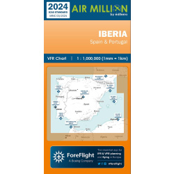 Carte VFR Espagne et Portugal Air Million 2024