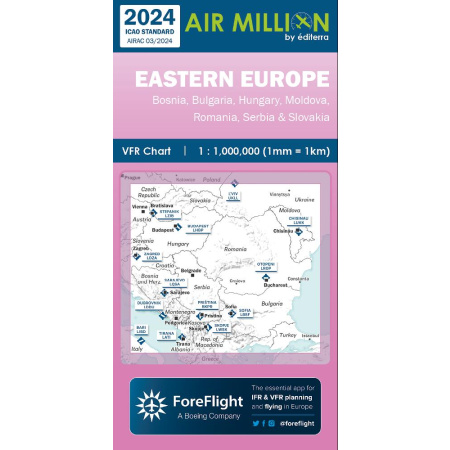 Carte VFR Europe Centrale Air Million 2024