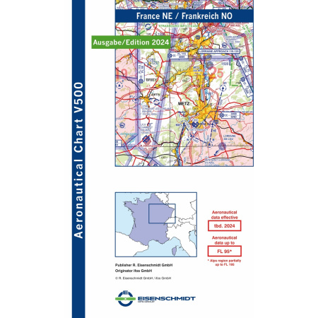 France Nord-Est Visual 500 Carte VFR 2024