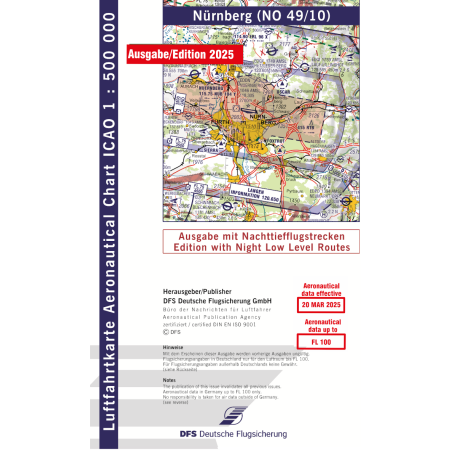 Germany Nürnberg ICAO Chart motorised flight 2025