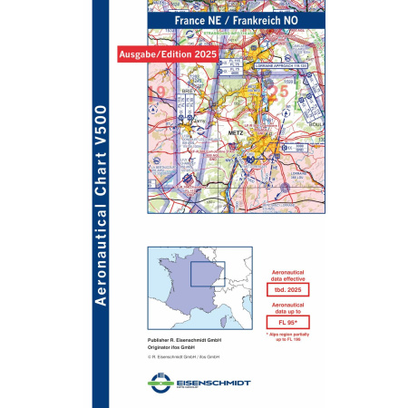 France North-East Visual 500 Map VFR 2025