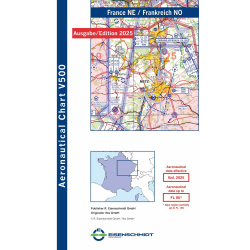 France North-East Visual 500 Map VFR 2025