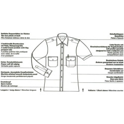 Pilotenhemd - langarm modern fit 40